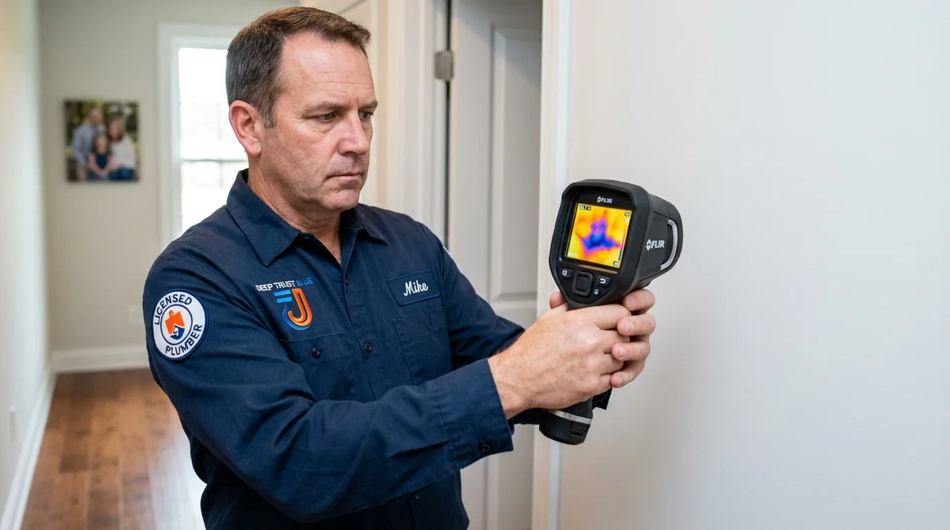 Thermal imaging leak detection by Johns Plumbing LLC in Wakefield